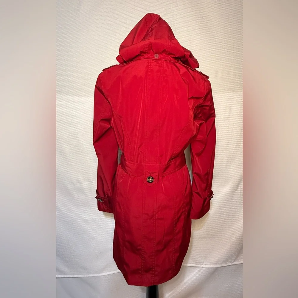 London Fog Vibrant Red Trench Coat